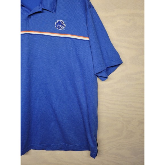 Nike Polo Shirt Mens 2XL On Field Performance Dri-Fit Swoosh Blue - Picture 2 of 11